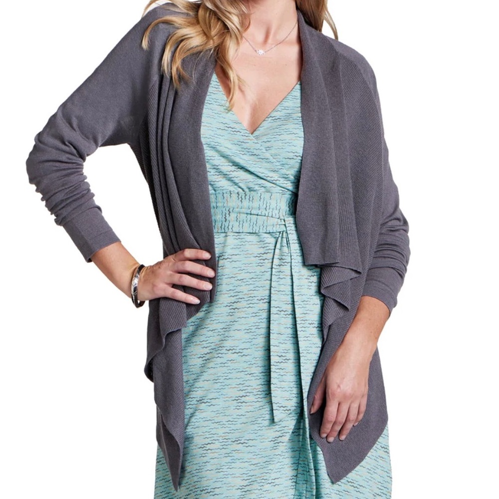 Open front cardigan - M, slate blue by Toad&Co